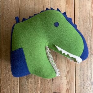 Kids Pillowfort Green & Blue Dinosaur Head TRex Wall Hanging